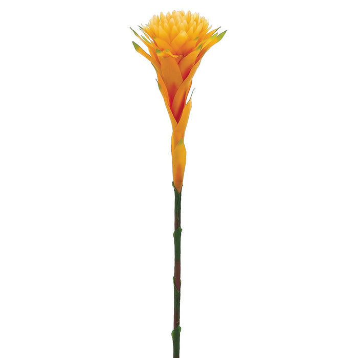 39" Silk African Bromeliad Flower Spray -2 Tone Yellow (pack of 12) - FSB620-YE/TT