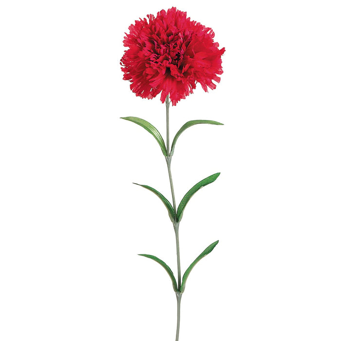 25" Silk Carnation Flower Spray -Red (pack of 12) - FSC468-RE