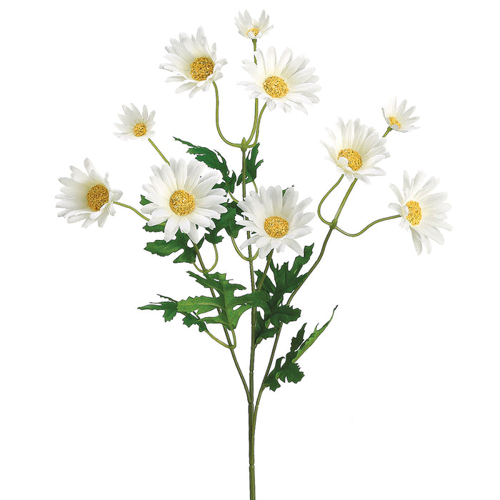 25" Silk Daisy Flower Spray -White (pack of 12) - FSD014-WH