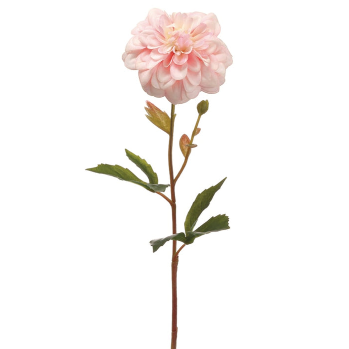 18" Dahlia Silk Flower Stem -Soft Pink (pack of 12) - FSD138-PK/SO