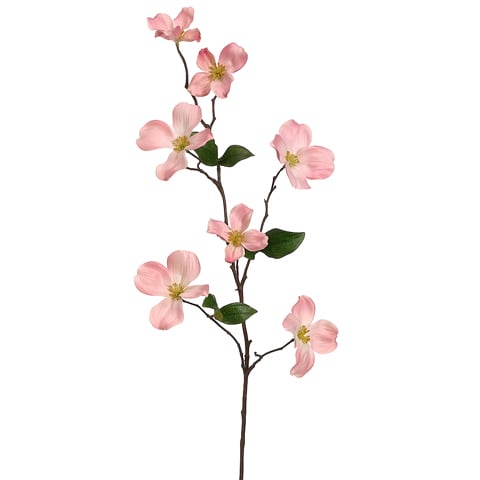 29" Silk Dogwood Flower Spray -Rose/Cream (pack of 12) - FSD305-RO/CR