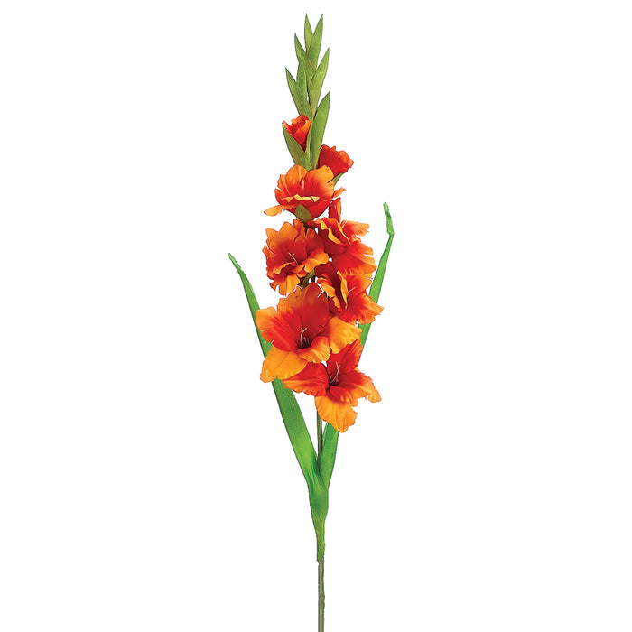 36.5" Silk Gladiolus Flower Spray -Orange (pack of 12) - FSD624-OR