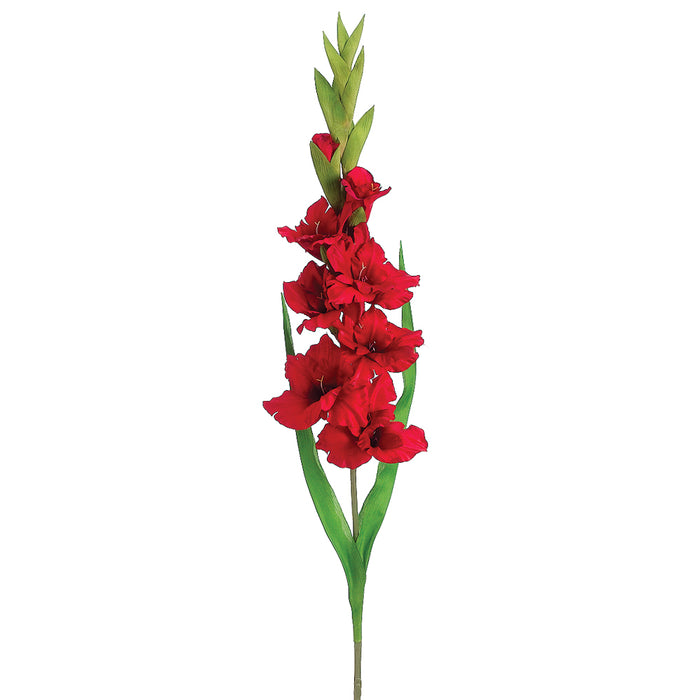 36.5" Silk Gladiolus Flower Spray -Red (pack of 12) - FSD624-RE
