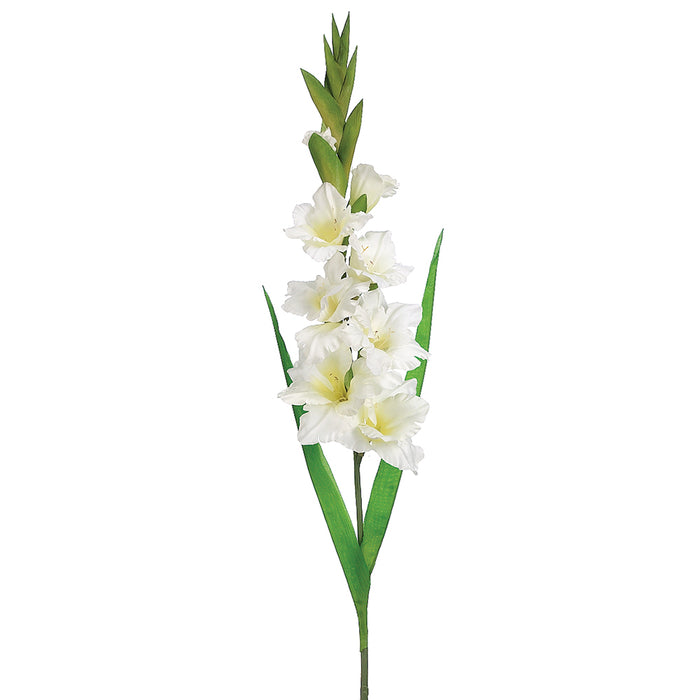 36.5" Silk Gladiolus Flower Spray -White (pack of 12) - FSD624-WH