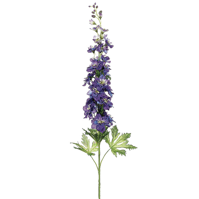 32" Silk Delphinium Flower Spray -2 Tone Purple (pack of 12) - FSD917-PU/TT