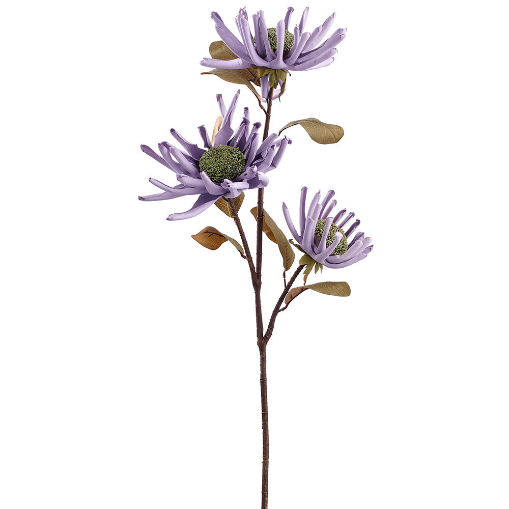 41" Spider Mum Silk Flower Stem -Lavender (pack of 6) - FSM180-LV