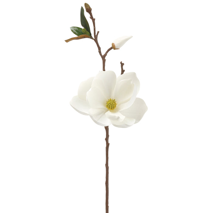 22.5" Silk Magnolia Flower Spray -White (pack of 12) - FSM200-WH