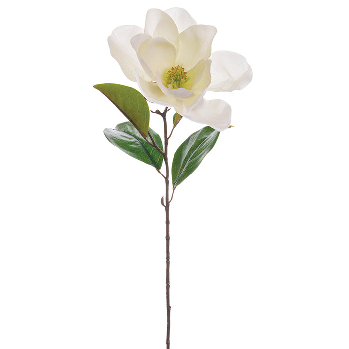 29" Silk Magnolia Flower Spray -White (pack of 12) - FSM385-WH