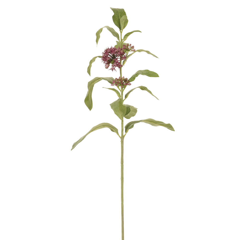 31" Artificial Milkweed Flower Stem -Purple (pack of 12) - FSM751-PU