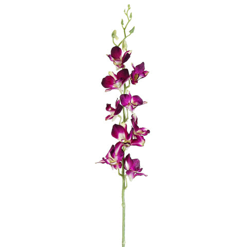 35.5" Silk Dendrobium Orchid Flower Spray -Purple (pack of 12) - FSO008-PU