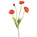 23.5" Silk Poppy Flower Spray -Flame (pack of 12) - FSP304-FL