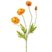 23.5" Silk Poppy Flower Spray -Orange (pack of 12) - FSP304-OR