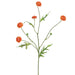 23.5" Wild Pompom Silk Flower Stem -Orange (pack of 24) - FSP503-OR
