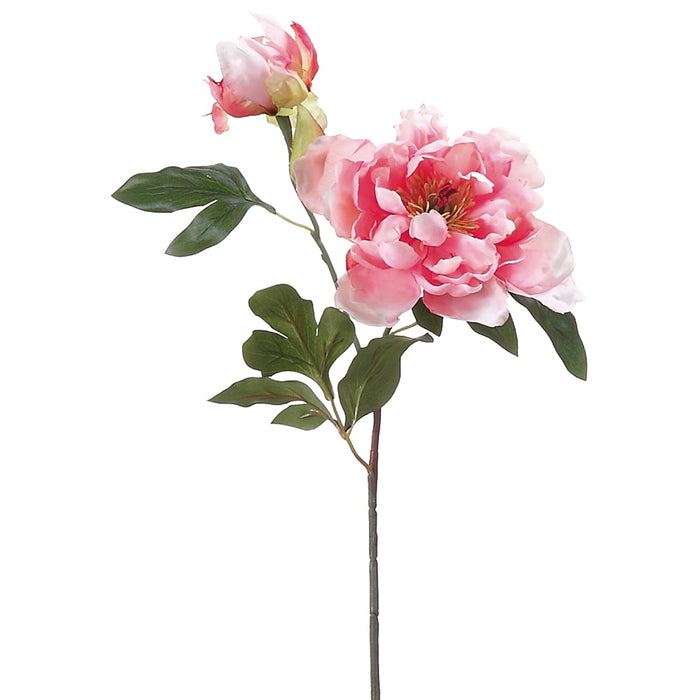 19.5" Silk Garden Peony Flower Spray -Pink (pack of 12) - FSP708-PK