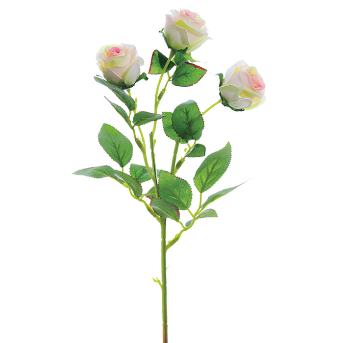 16.5" Silk Rose Flower Spray -Pink/Cream (pack of 24) - FSR165-PK/CR