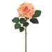 12" Silk Real Touch Rose Flower Spray -Peach (pack of 24) - FSR412-PE