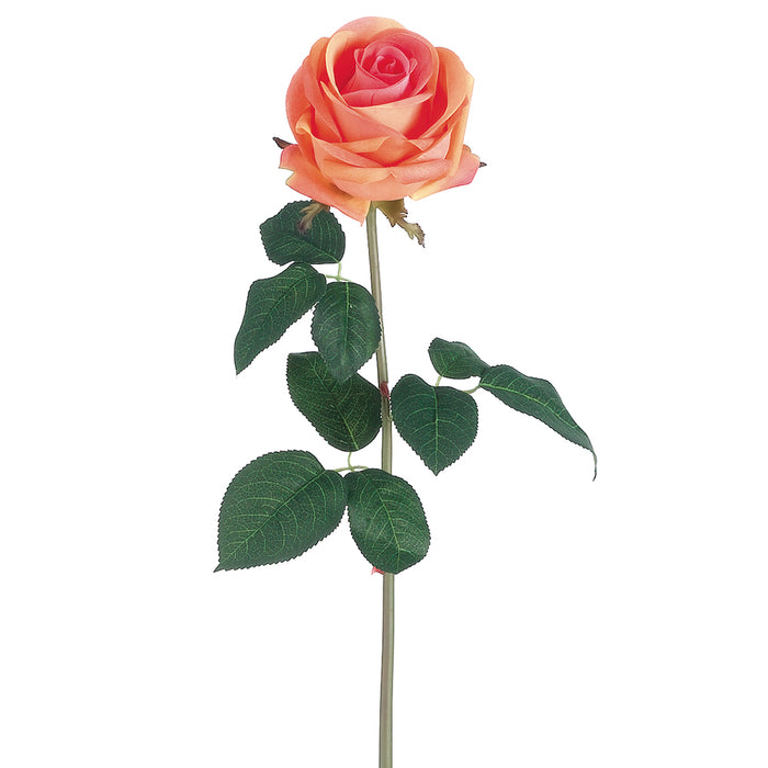 20" Silk Real Touch Rose Flower Spray -Peach (pack of 12) - FSR421-PE