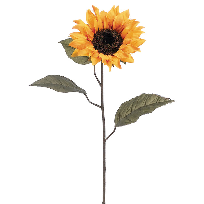 29" Silk Sunflower Flower Spray -Yellow/Orange (pack of 24) - FSS129-YE/OR