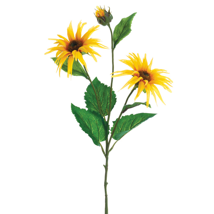 29" Sunflower Silk Flower Stem -Yellow (pack of 12) - FSS291-YE