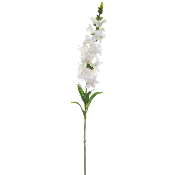 37" Silk Real Touch Snapdragon Flower Spray -Cream (pack of 12) - FSS337-CR