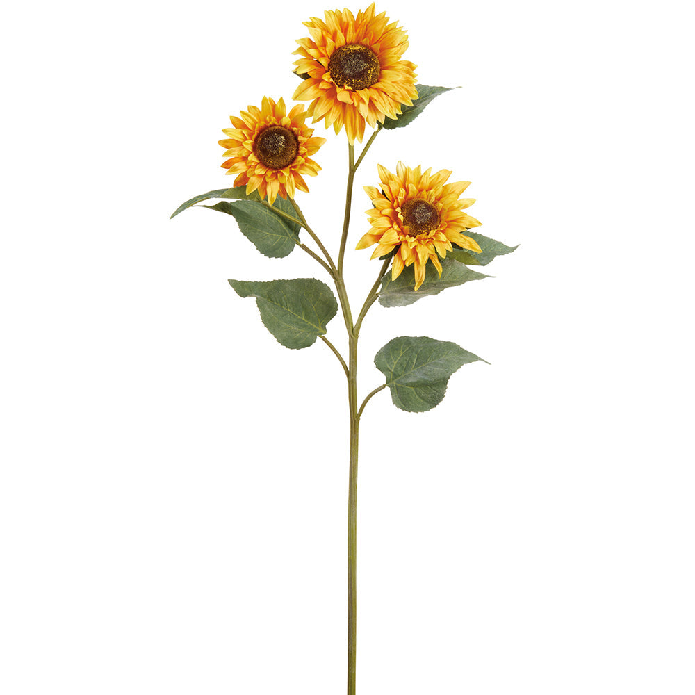 34" Sunflower Silk Flower Stem -Yellow (pack of 12) - FSS695-YE