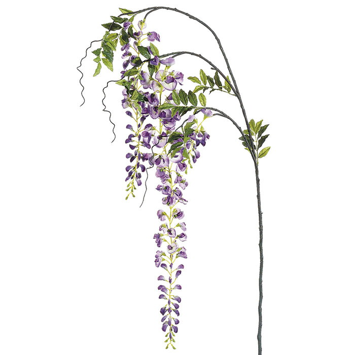 62.5" Silk Japanese Wisteria Flower Spray -2 Tone Lavender (pack of 6) - FSW622-LV/TT