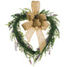 16" Silk Lavender Heart-Shaped Flower Hanging Wreath -Purple/Green (pack of 2) - FWL216-PU/GR