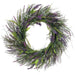 23" Silk Lavender Twig Flower Hanging Wreath -Lavender/Purple (pack of 2) - FWL343-LV/PU