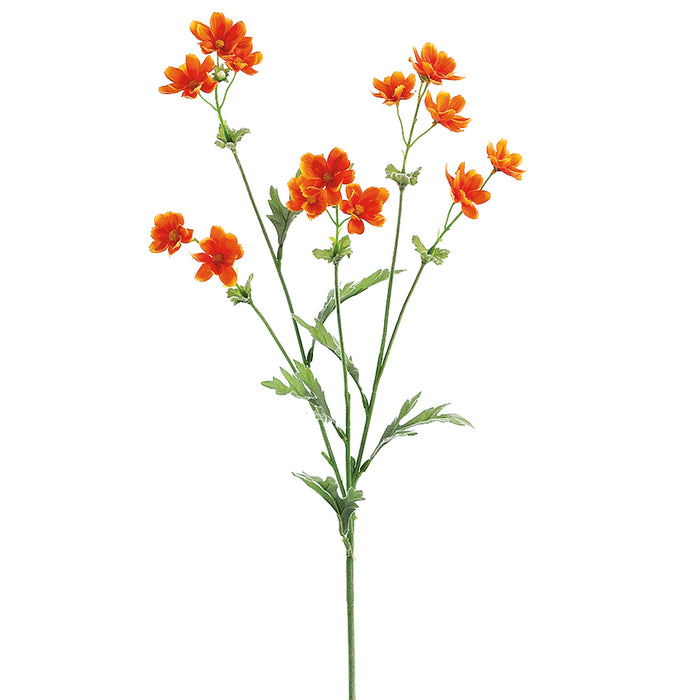 27.5" Silk Baby Cosmos Flower Spray -Orange (pack of 12) - GTC897-OR