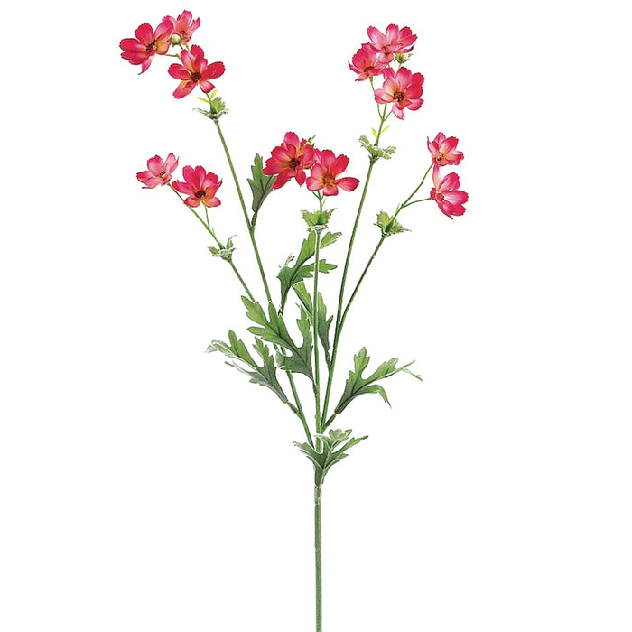 27.5" Silk Baby Cosmos Flower Spray -Dark Pink (pack of 12) - GTC897-PK/DK