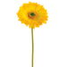 9" Silk Large Gerbera Daisy Flower Spray -Yellow (pack of 24) - GTD445-YE