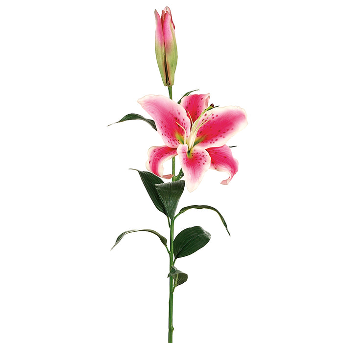 36" Silk Real Touch Casablanca Lily Flower Spray -Rubrum/Pink (pack of 12) - GTL170-RB/PK