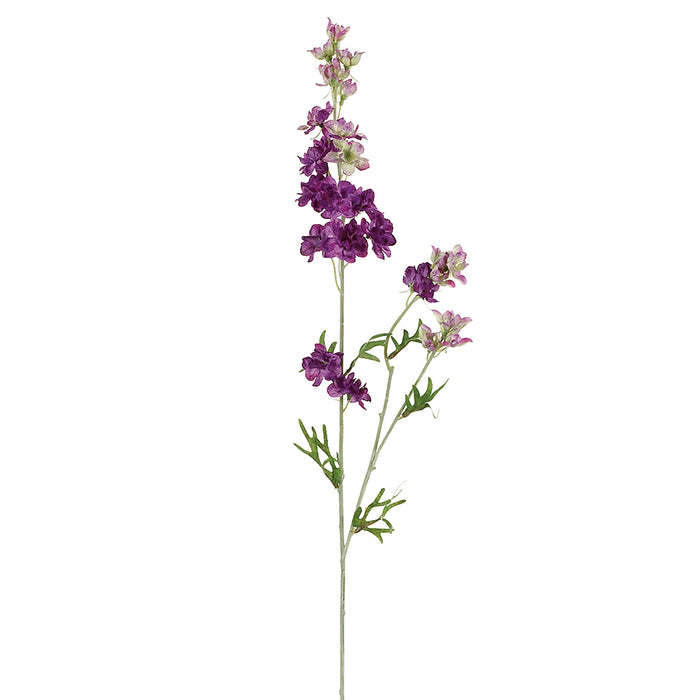 31" Silk Larkspur Delphinium Flower Spray -2 Tone Purple (pack of 12) - GTL202-PU/TT