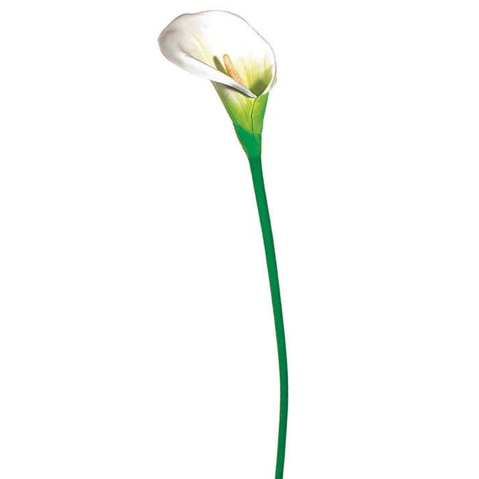 30" Silk Calla Lily Foam Flower Spray -White (pack of 24) - GTL271-WH