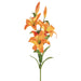 28" Silk Garden Lily Flower Spray -Orange (pack of 12) - GTL386-OR