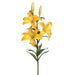 28" Silk Garden Lily Flower Spray -Dark Yellow (pack of 12) - GTL386-YE/DK