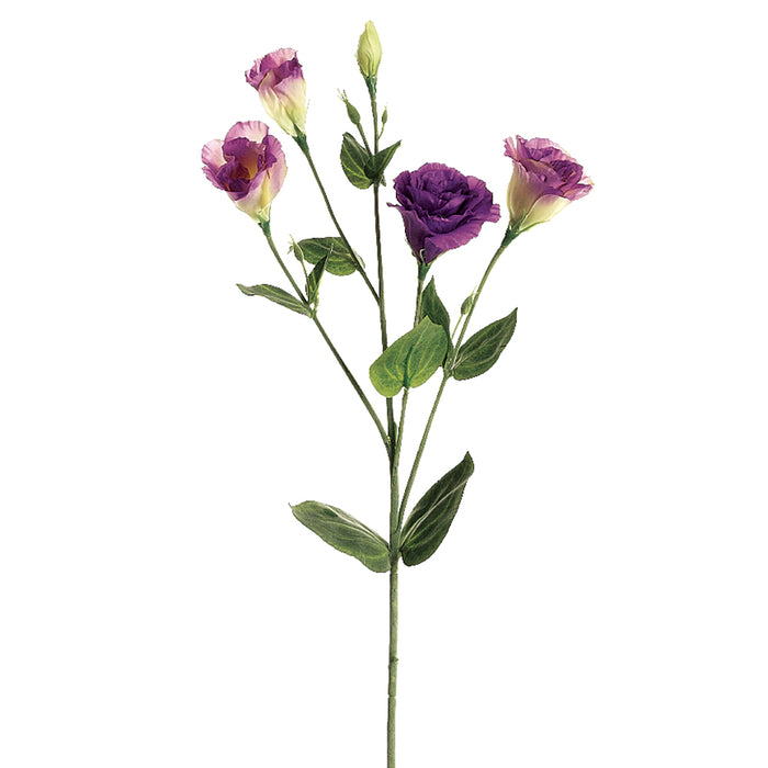 30" Silk Lisianthus Flower Spray -2 Tone Purple (pack of 12) - GTL505-PU/TT
