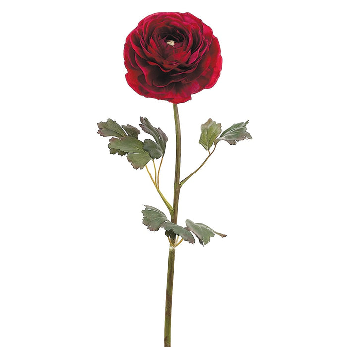 29" Silk Ranunculus Flower Spray -Red (pack of 12) - GTR257-RE