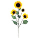 25" Silk Small Sunflower Spray -Yellow (pack of 12) - GTS307-YE