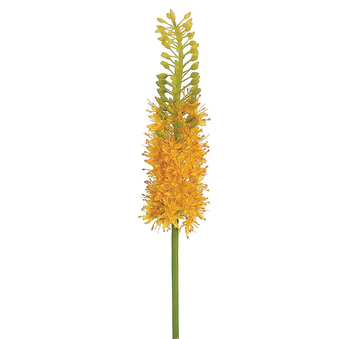 35" Handwrapped Silk Eremurus Foxtail Lily Flower Spray -Yellow (pack of 12) - HSE553-YE