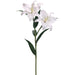 36" Handwrapped Casablanca Lily Silk Flower Stem -White (pack of 4) - HSL154-WH