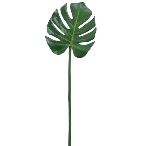 29" Silk Split Philodendron Monstera Leaf Stem -Green (pack of 12) - HSM005-GR