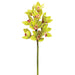 23" Handwrapped Cymbidium Orchid Silk Flower Stem -Green (pack of 12) - HSO502-GR