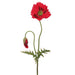 35.5" Handwrapped Silk Poppy Flower Spray -Red (pack of 12) - HSP959-RE