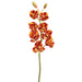 28" Handwrapped Silk Cymbidium Orchid Flower Spray -Terra Cotta/Gold (pack of 6) - JTO182-TC/GO