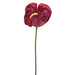 27" Handwrapped Silk Large Anthurium Flower Spray -Red (pack of 12) - JYA290-RE