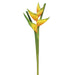 34" Handwrapped Hawaiian Heliconia Silk Flower Stem -Yellow (pack of 6) - JYH754-YE