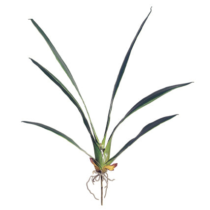 32" Silk Oncidium Orchid Leaf Plant Stem -Green (pack of 12) - JYL820-GR