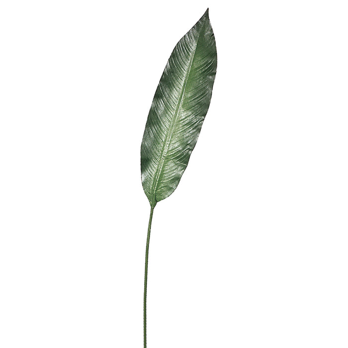 38" Silk Large Bird Of Paradise Leaf Stem -Green (pack of 12) - JYL904-