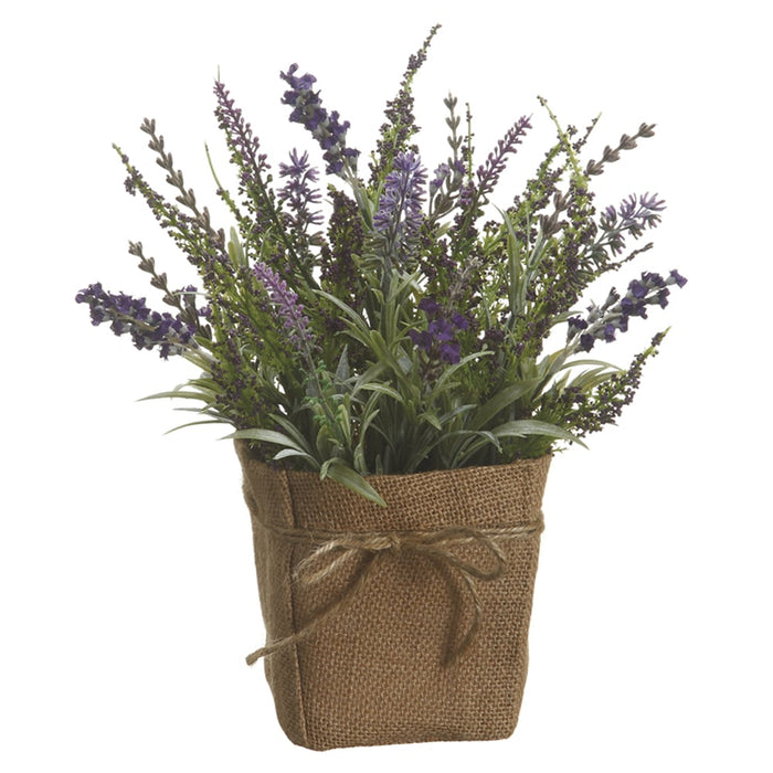 12" Lavender Herb Silk Flower Arrangement -Violet (pack of 6) - LFA350-VI